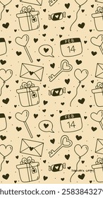 Love Hearts wallpaper. Valentines day Background. Speech bubbles. Vector