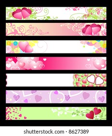 love & hearts website banners / vector / ideally for you use