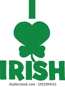 Love the heck out of Saint Patrick's day with this graphic. This cut file features a shamrock in the shape of a heart. 