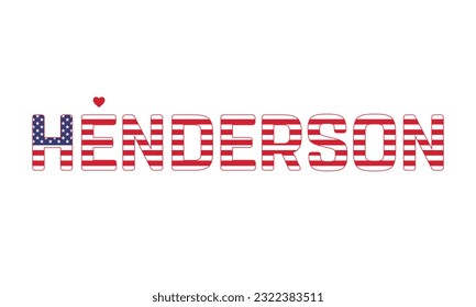 I love Henderson, Love Henderson, Henderson, Henderson Vector, City of United States, City of United States of America, Flag of United States, I love United States, Love, Vector