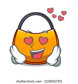 In love hobo bag outline on image cartoon