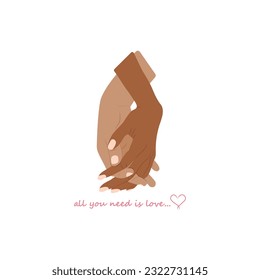 Love And Holding Hands Icon Vector Design.