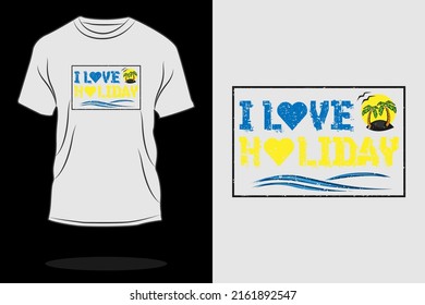 I love holiday retro t shirt design