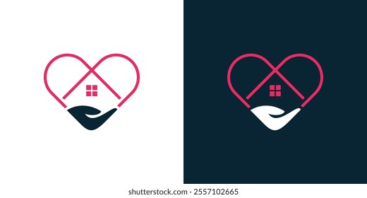 love home, home care, logo simple icon illustration design
