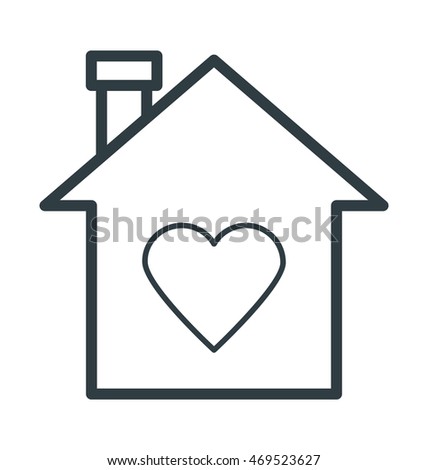 Love Home Colored Vector Icon
