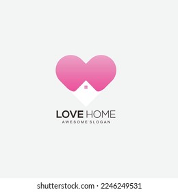 love home design logo premium gradient color icon