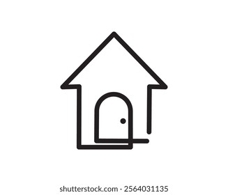 The Love Home icon combines a heart and house symbol, representing warmth, affection, and comfort. Ideal for real estate, interior design, or lifestyle branding, it delivers a modern VECTOR 