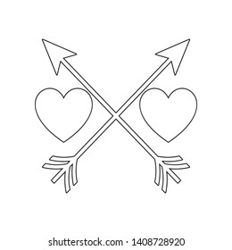 love of home icon. Element of valentine's day, wedding for mobile concept and web apps icon. Outline, thin line icon for website design and development, app development