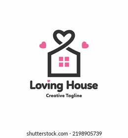 love home icon logo, dating house vector logo icon