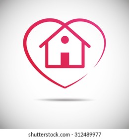 love home icon. Vector design