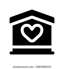 love home icon. vector glyph icon for your website, mobile, presentation, and logo design.