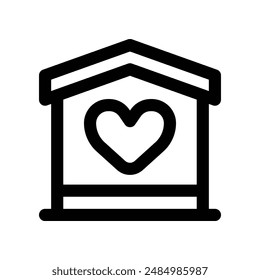 love home icon. vector line icon for your website, mobile, presentation, and logo design.