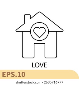 love home icons  symbol vector elements for infographic web
