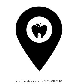 Love home location map pin pointer icon. Element of map point for mobile concept and web apps. Icon for website design and app development. Premium real estate, green house icon sign
