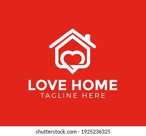 love home logo design, home care logo, icon , symbol, vector, template