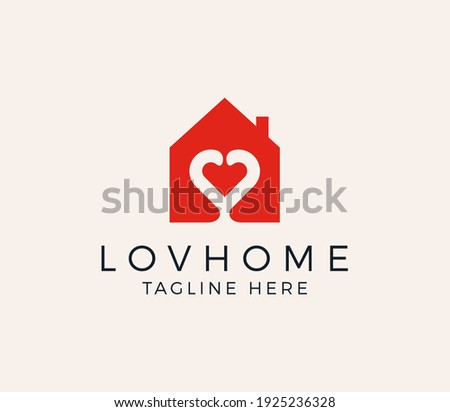 love home logo design, home care logo, icon , symbol, vector, template