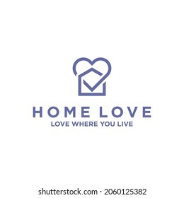 Love With Home logo Design Template