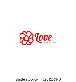 Love Home Logo Design Vector