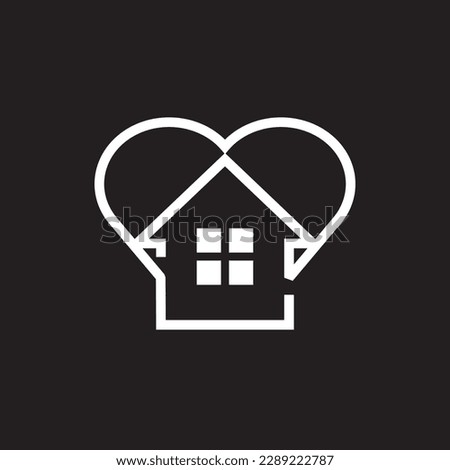 love home logo design vector image