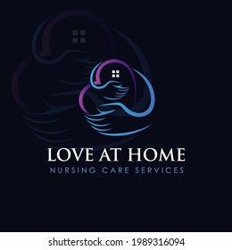 Love at home logo, hug the patient's heart with professional service