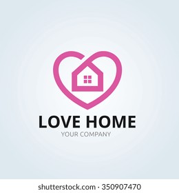 Love Home Logo Template