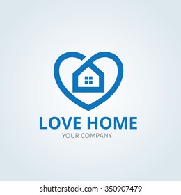 Love home logo template