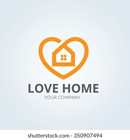 Love home logo template