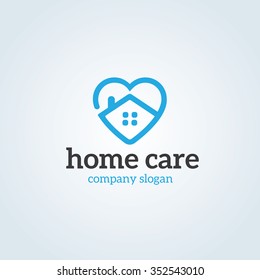 Love Home Logo Template