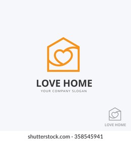 Love home logo template.