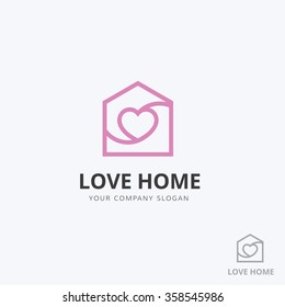 Love home logo template