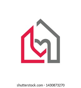 Love home logo template, vector