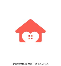 Love home logo template vector icon design