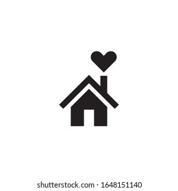 Love home logo template vector icon design