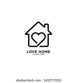 Love home logo vector design