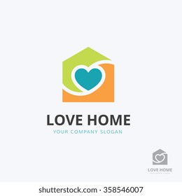 Love home real estate logo template.