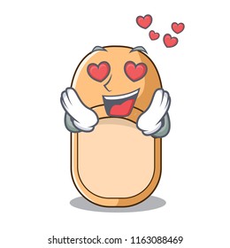 In love home slippers icon in cartoon style