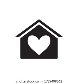 Love Home Stay Home Icon Design Vector Template