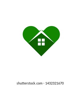 Love Home Vector Logo Template
