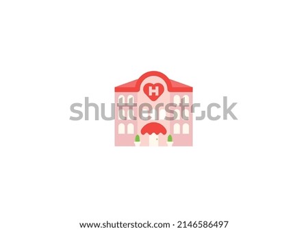 Love Hotel Vector Isolated Emoticon. Love Hotel Icon