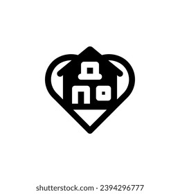 love house building vector icon. real estate icon solid style. perfect use for logo, presentation, website, and more. simple modern icon design glyph style