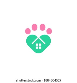 love house dog logo design