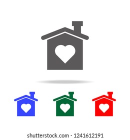 Love house icon. Elements of love in multi colored icons. Premium quality graphic design icon. Simple icon for websites, web design, mobile app, info graphics