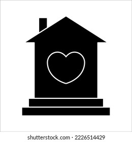 love house icon vector on white background, eps 10.