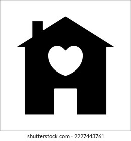 love house icon vector on white background, eps 10.