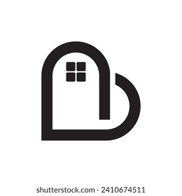 love house logo design icon simple.