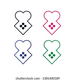 Love House Logo, editable and printable perfect for use in a wide range of new media templates: Web Marketing Agency, Social Media Services Showcase, Online Marketing Apps, and Web.
