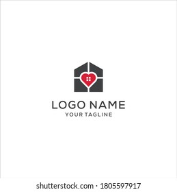love house logo icon design vector illustration