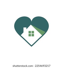 Love House logo icon template vector design