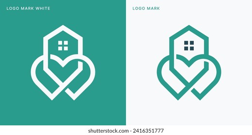 Love House Logo Template Vector Icon Illustration Design