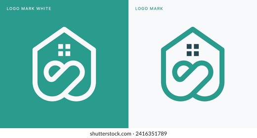 Love House Logo Template Vector Icon Illustration Design